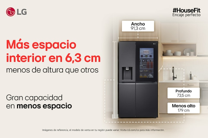 Vista Frontal Nevecon Side By Side InstaView Door-In-Door LG GS66SXTC